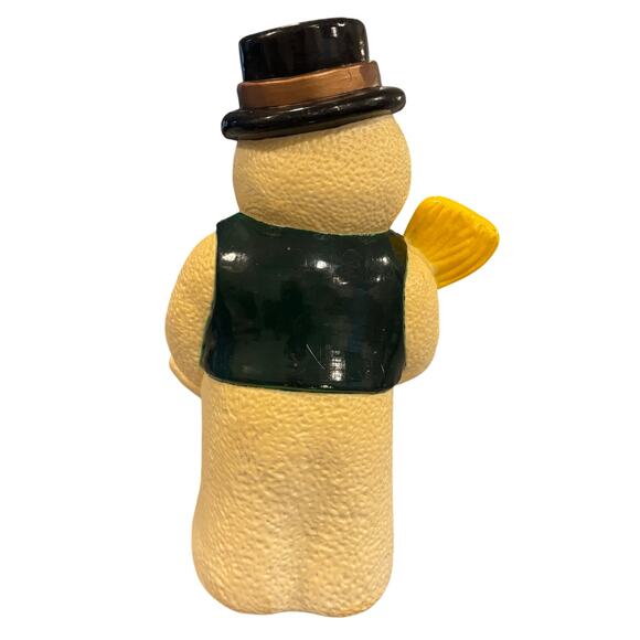 Vintage Snowman Blow Mold Tabletop 10.5” Plastic Christmas Holiday Decoration - Picture 3 of 7